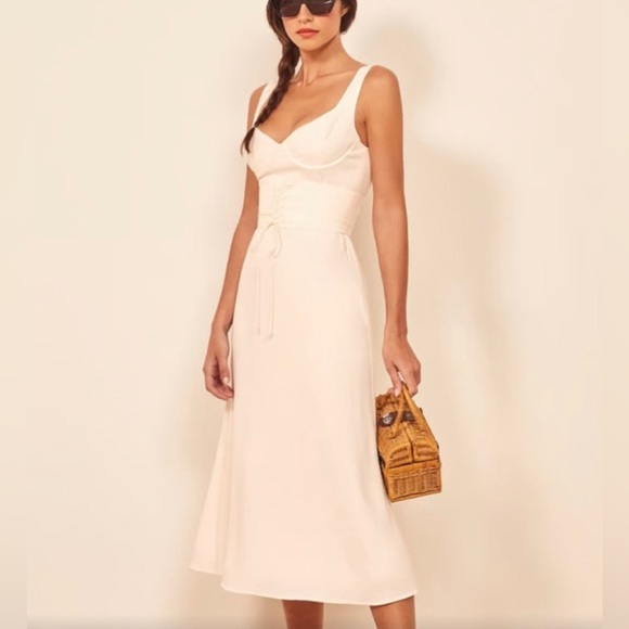 Reformation || Ivory Sigrid Dress Size 0 - Picture 10 of 10